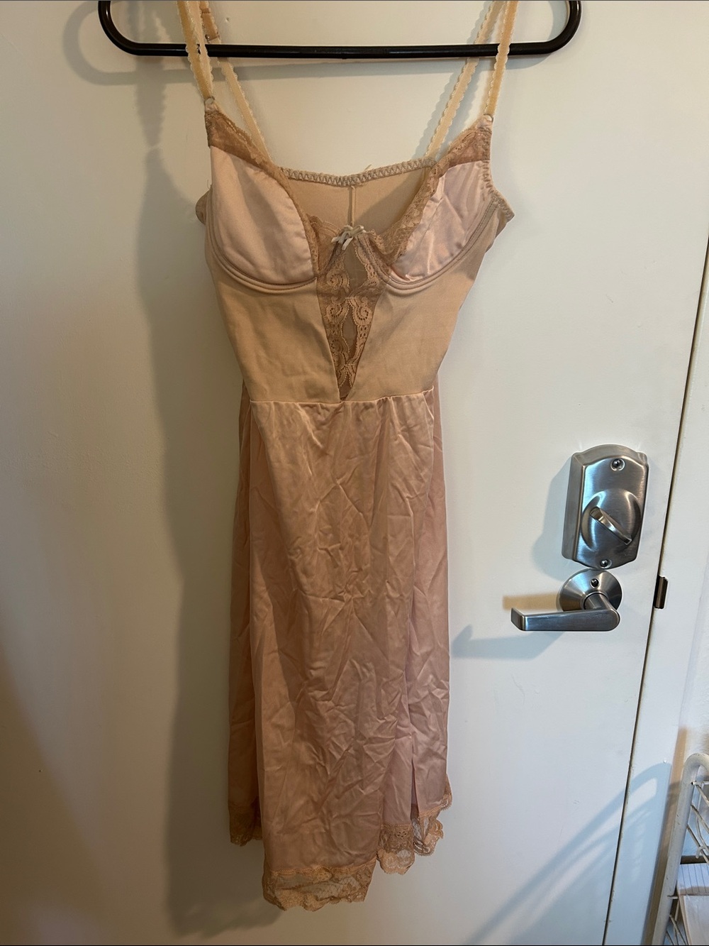 Olga Blush Pink Lace-Trim Slip